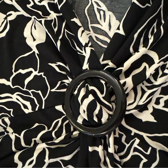 Candies black white jersey sleeveless fit & flare midi dress size small S
 b31 - Picture 3 of 5